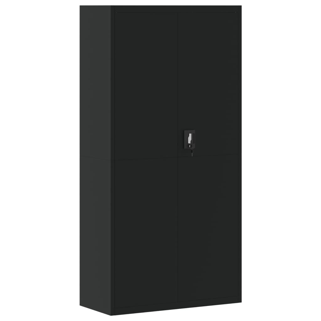 Armadio Classificatore Nero 90x40x180 cm in Acciaio | homemem39