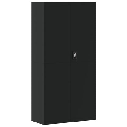 Armadio Classificatore Nero 90x40x180 cm in Acciaio | homemem39
