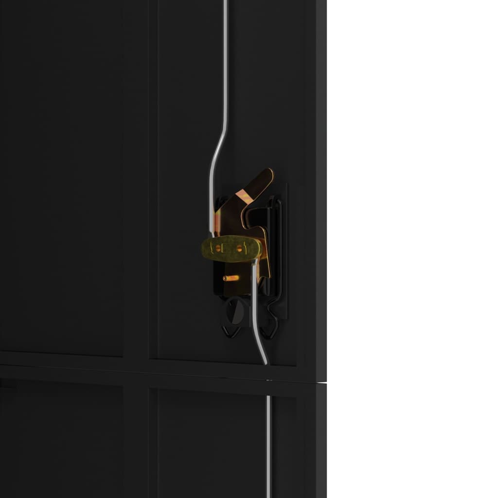 Armadio Classificatore Nero 90x40x180 cm in Acciaio | homemem39