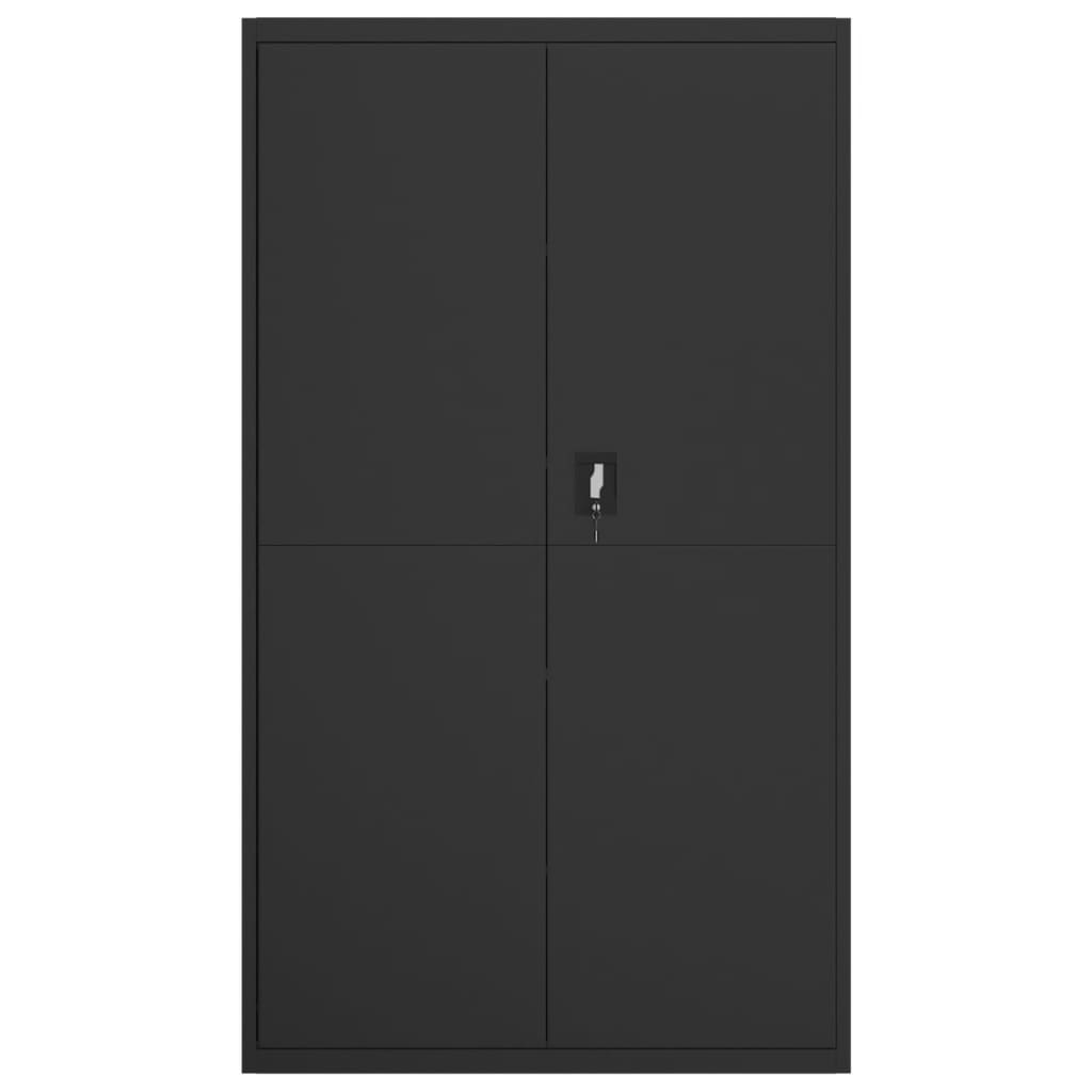 Armadio Classificatore Nero 105x40x180 cm in Acciaio