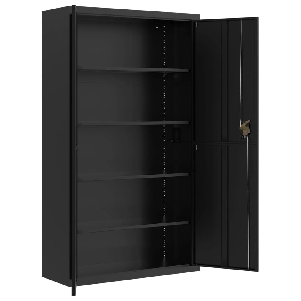 Armadio Classificatore Nero 105x40x180 cm in Acciaio