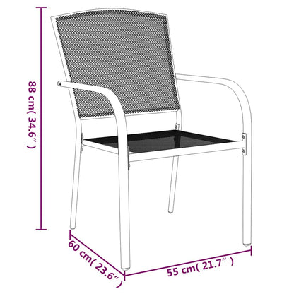 Set da Pranzo da Giardino 9 pz in Acciaio Antracite | homemem39