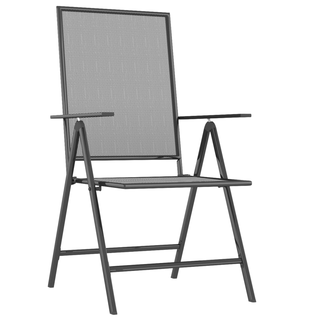 Set da Pranzo da Giardino 5 pz in Acciaio Antracite | homemem39