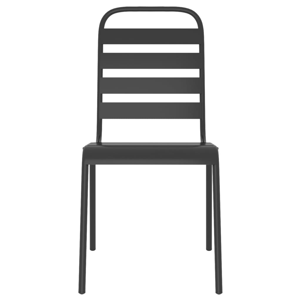 Set da Pranzo da Giardino 5 pz in Acciaio Antracite