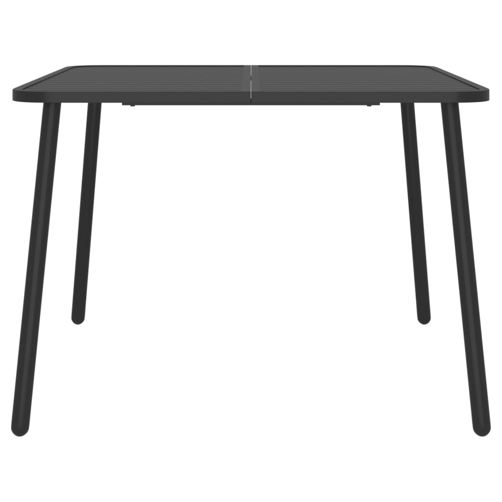 Set da Pranzo da Giardino 5 pz in Acciaio Antracite