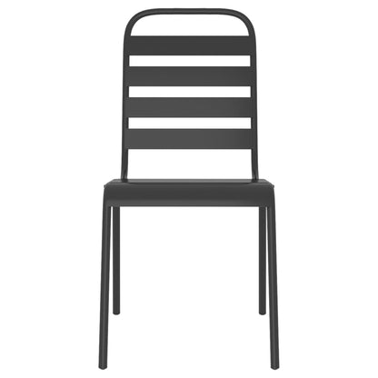 Set da Pranzo da Giardino 7 pz in Acciaio Antracite