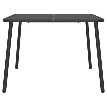 Set da Pranzo da Giardino 7 pz in Acciaio Antracite