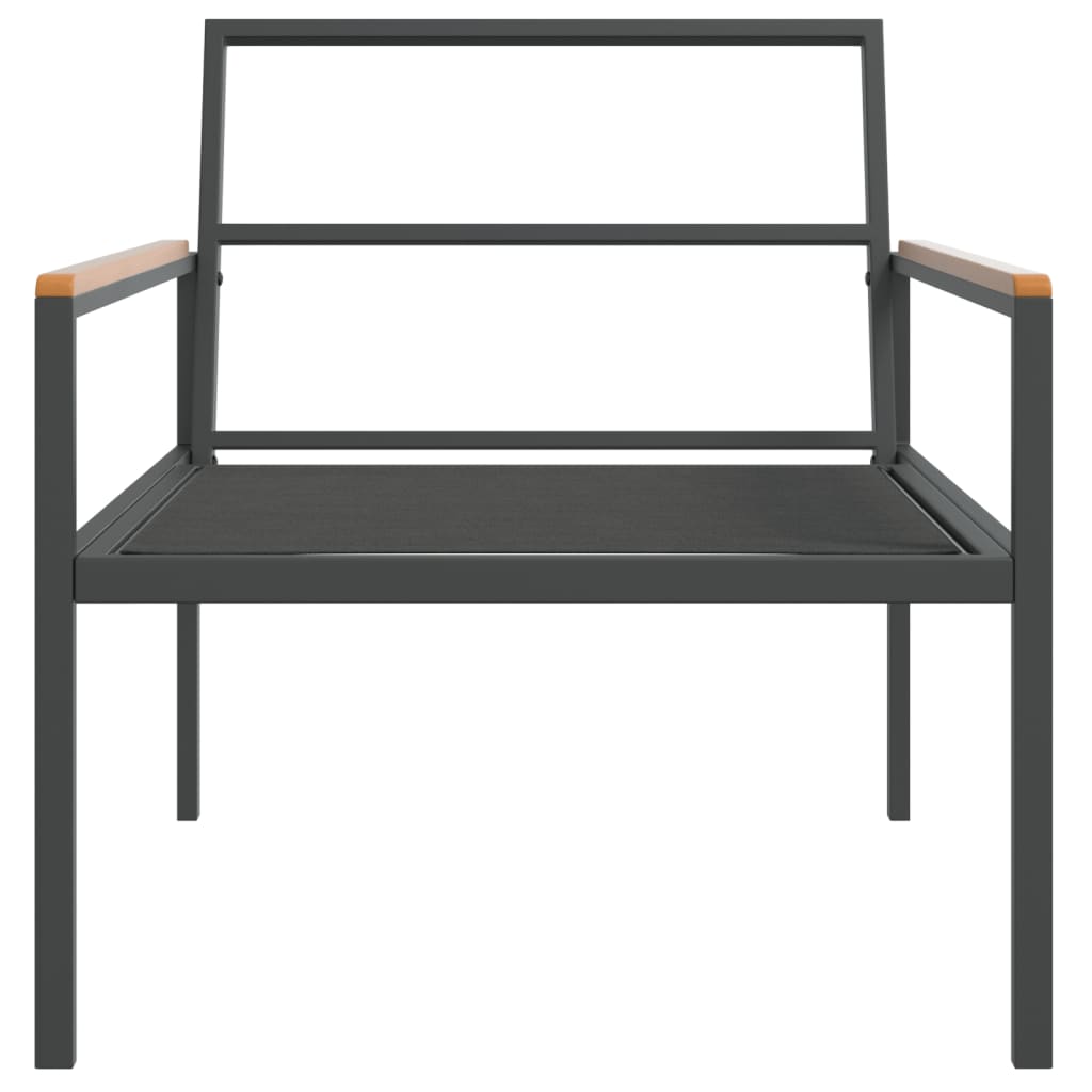 Set Salotto da Giardino 4 pz con Cuscini in Acciaio Antracite