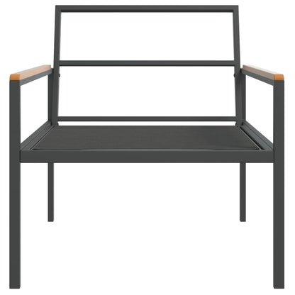 Set Salotto da Giardino 4 pz con Cuscini in Acciaio Antracite