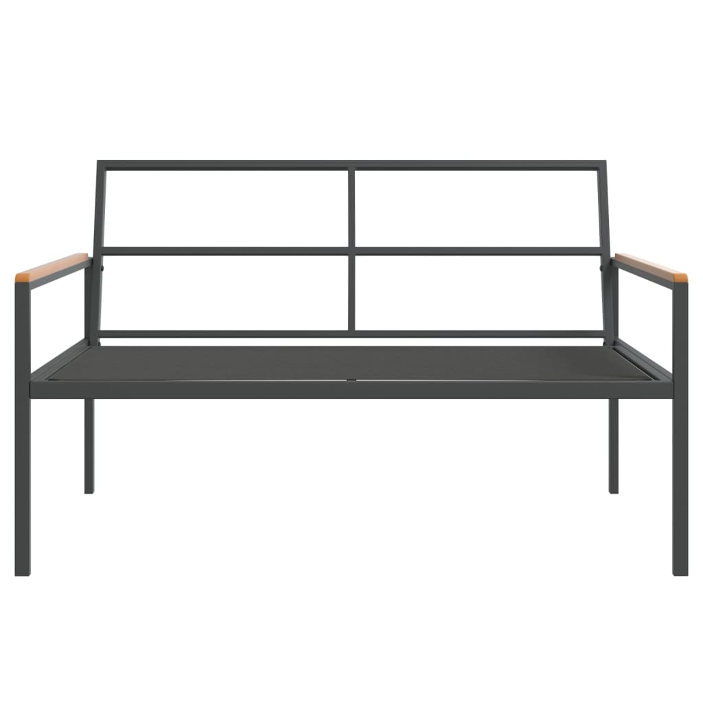 Set Salotto da Giardino 4 pz con Cuscini in Acciaio Antracite - homemem39