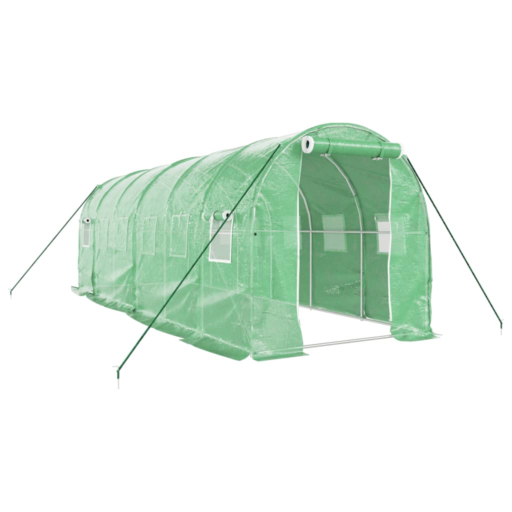 Serra con Telaio in Acciaio Verde 12 m² 6x2x2 m | homemem39