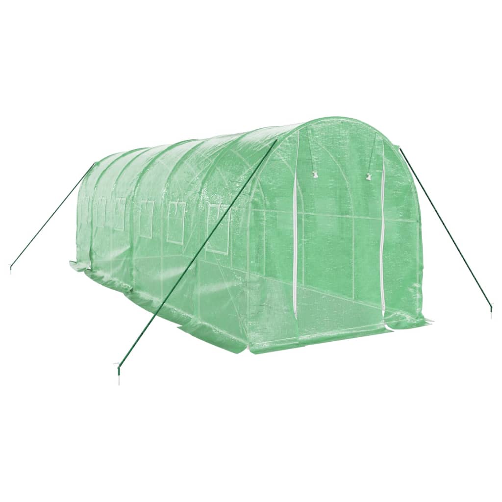 Serra con Telaio in Acciaio Verde 12 m² 6x2x2 m | homemem39