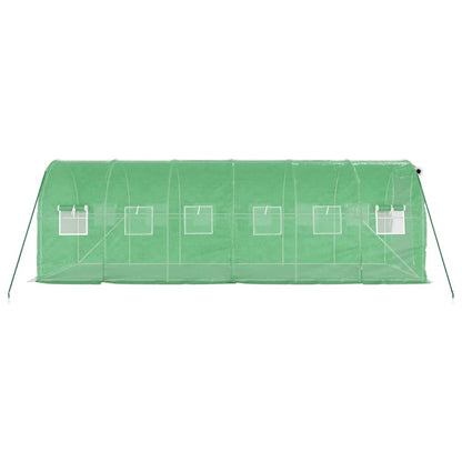 Serra con Telaio in Acciaio Verde 12 m² 6x2x2 m | homemem39
