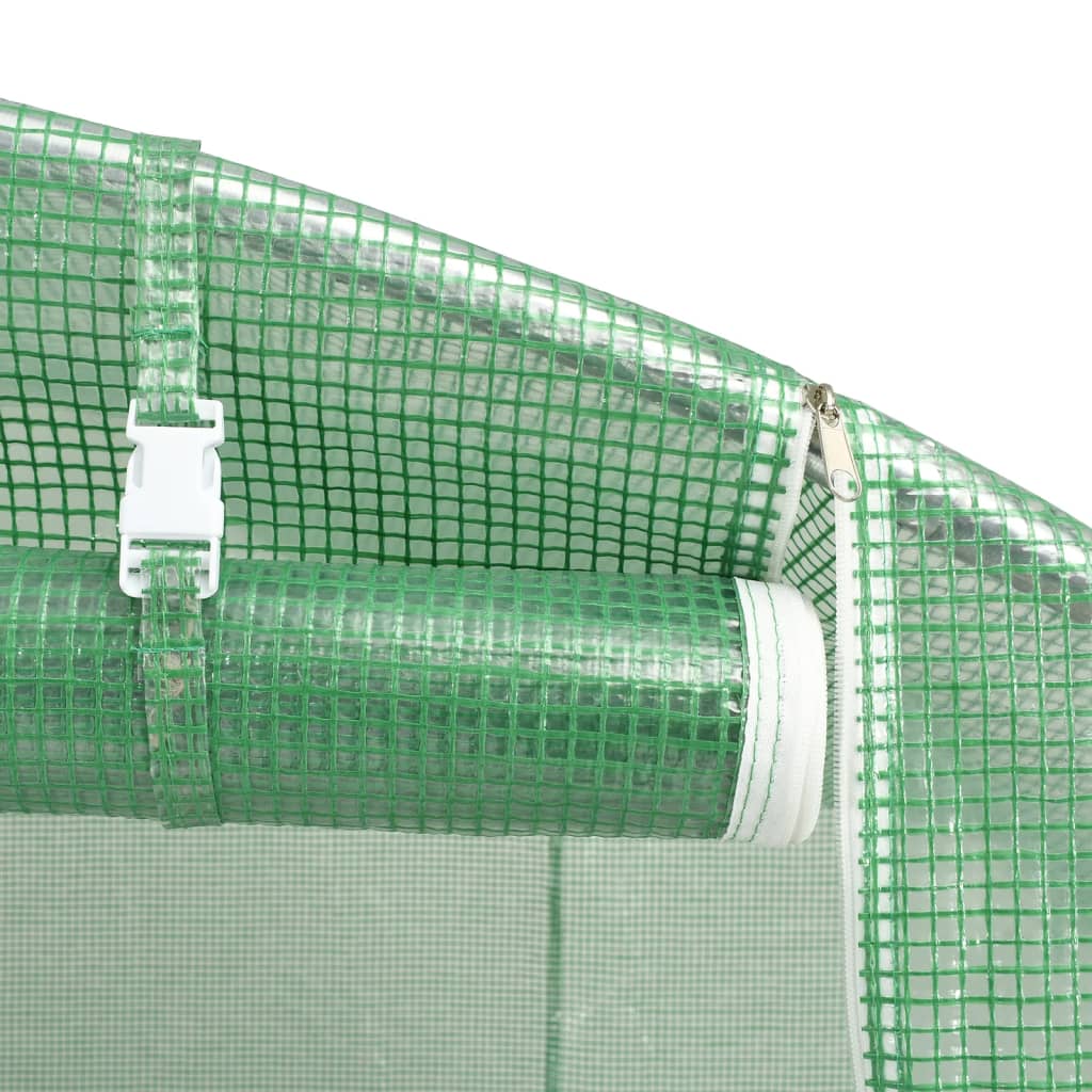 Serra con Telaio in Acciaio Verde 12 m² 6x2x2 m | homemem39