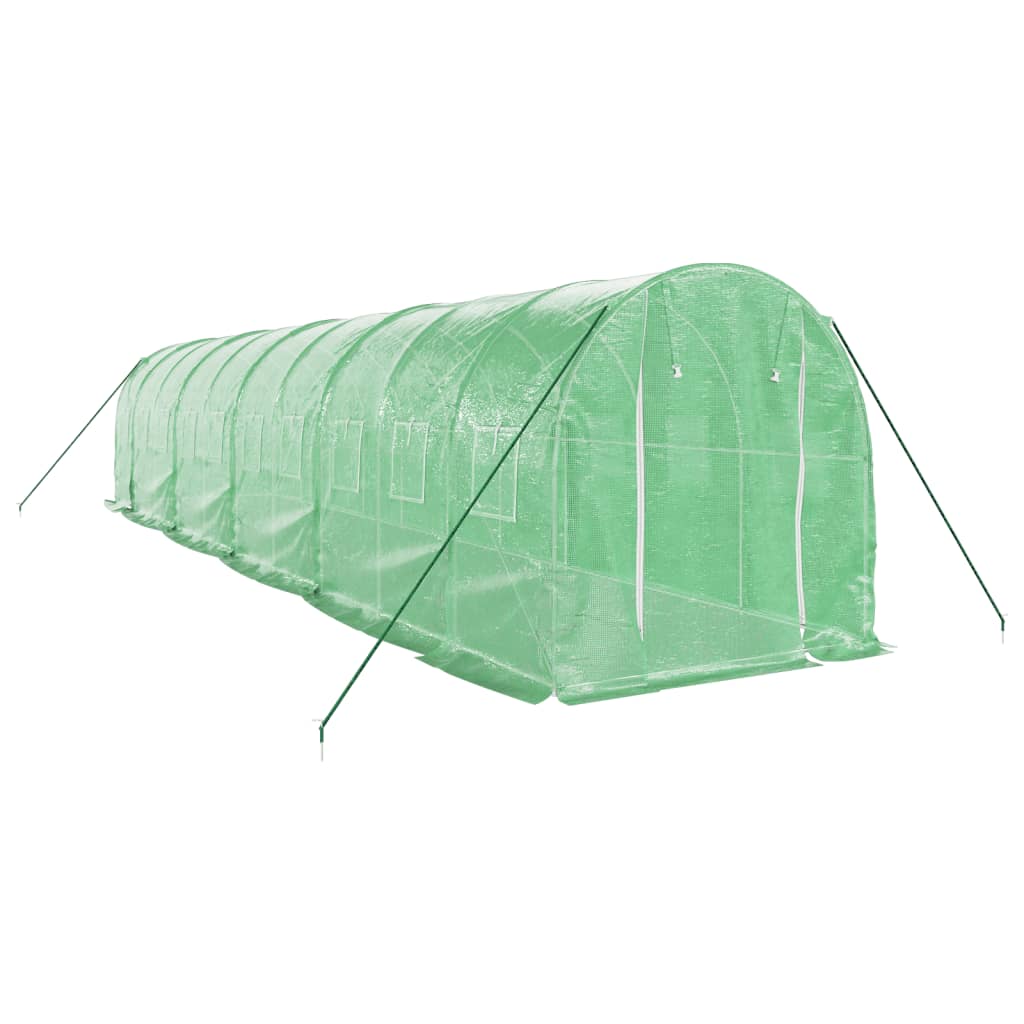 Serra con Telaio in Acciaio Verde 20 m² 10x2x2 m | homemem39