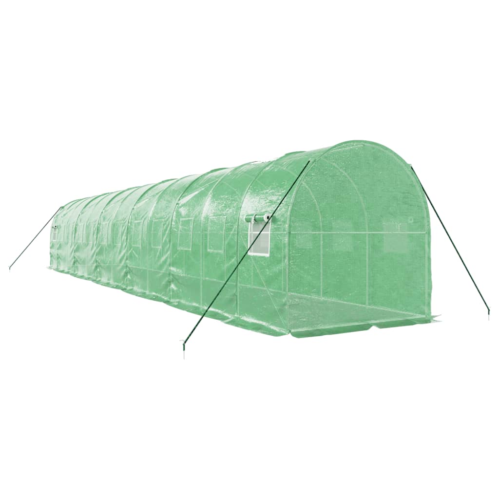Serra con Telaio in Acciaio Verde 24 m² 12x2x2 m | homemem39