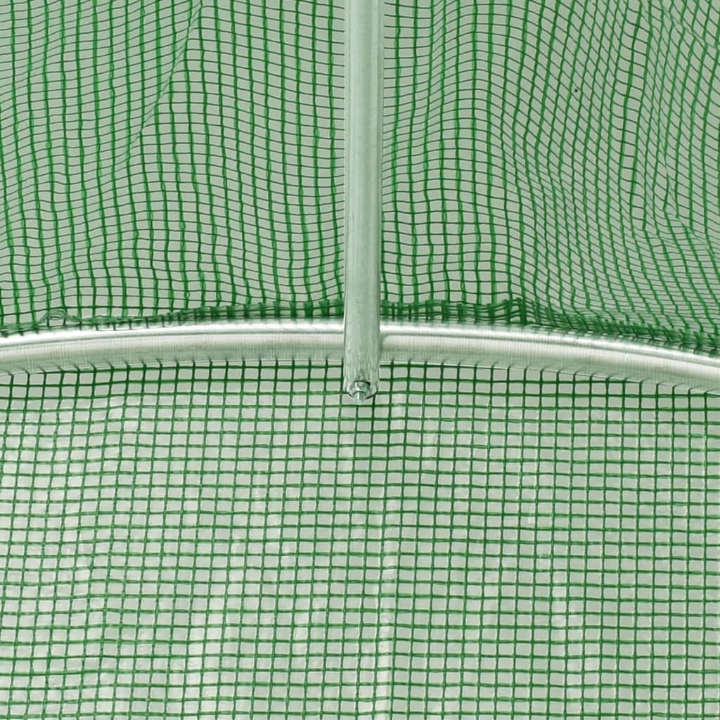 Serra con Telaio in Acciaio Verde 24 m² 12x2x2 m | homemem39