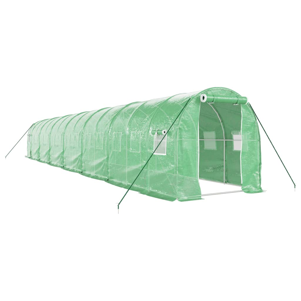 Serra con Telaio in Acciaio Verde 28 m² 14x2x2 m | homemem39