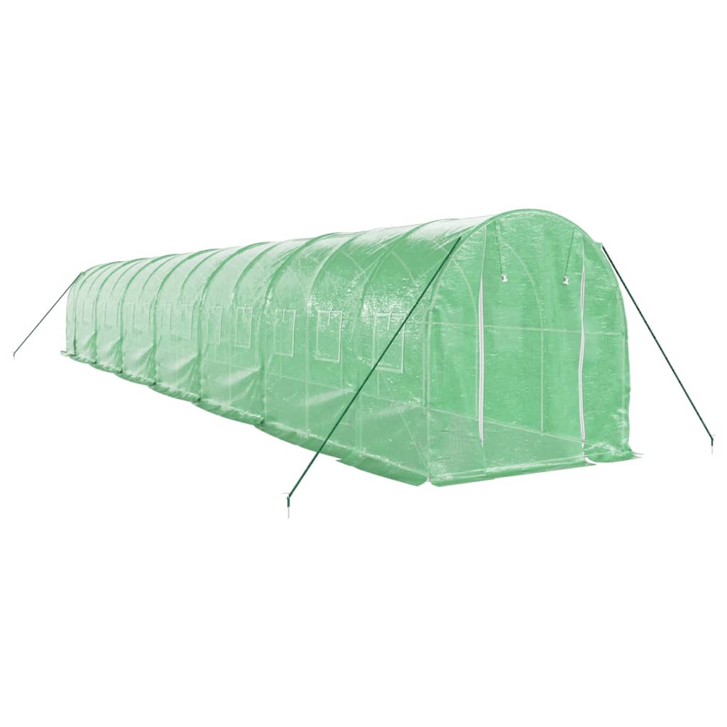 Serra con Telaio in Acciaio Verde 28 m² 14x2x2 m | homemem39