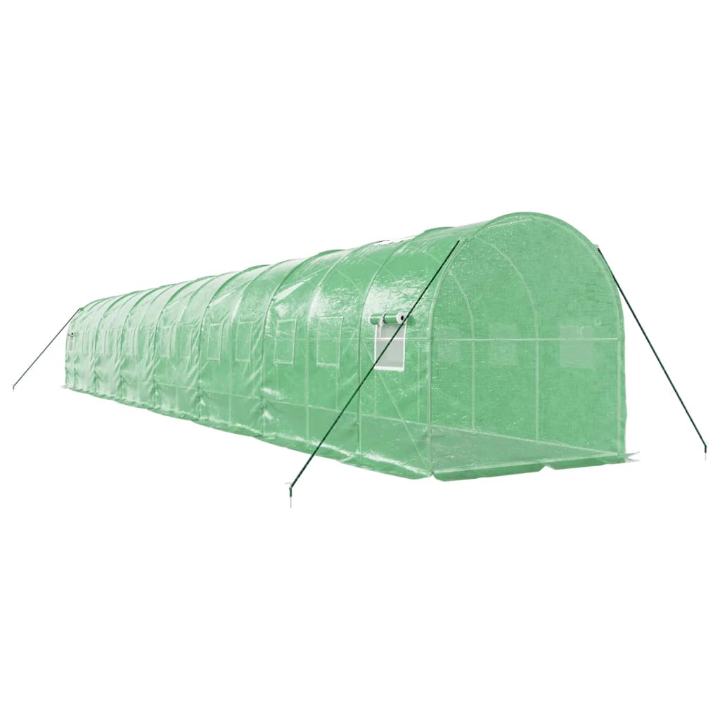 Serra con Telaio in Acciaio Verde 28 m² 14x2x2 m | homemem39