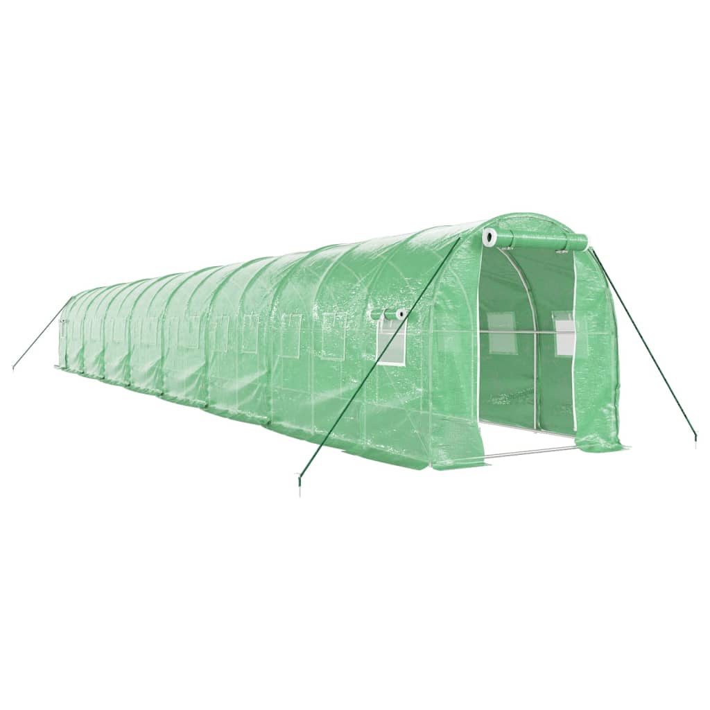 Serra con Telaio in Acciaio Verde 32 m² 16x2x2 m | homemem39