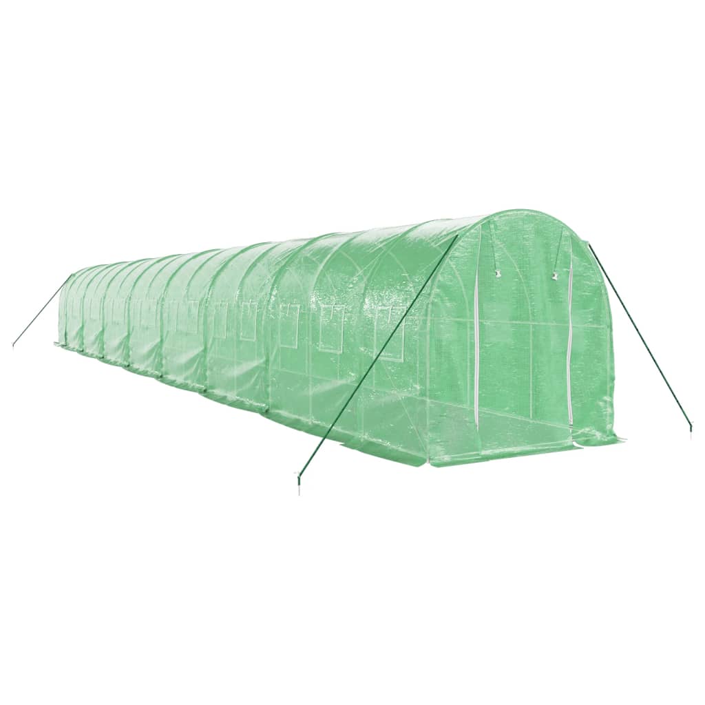 Serra con Telaio in Acciaio Verde 32 m² 16x2x2 m | homemem39