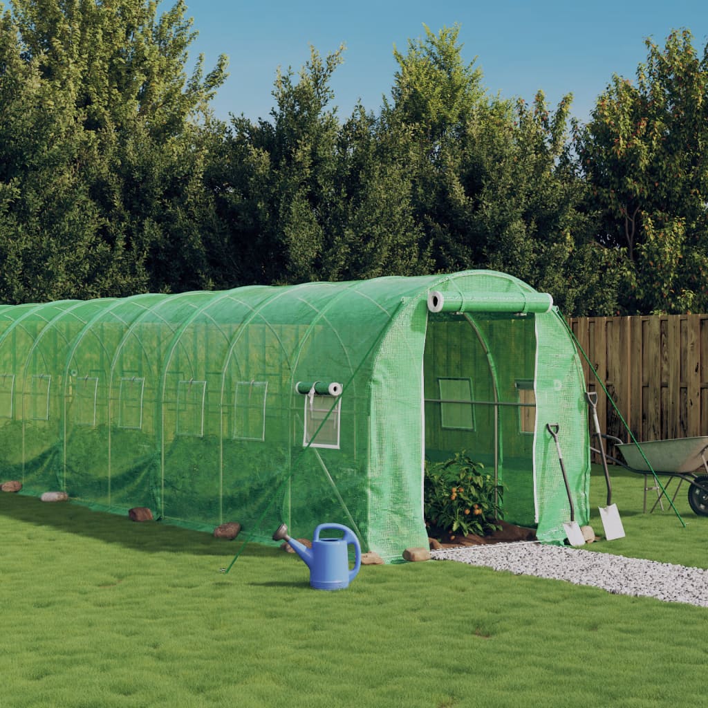 Serra con Telaio in Acciaio Verde 36 m² 18x2x2 m | homemem39