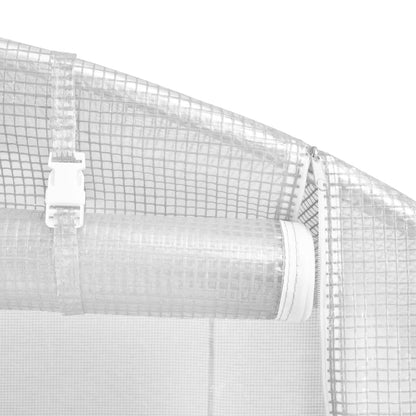 Serra con Telaio in Acciaio Bianco 44 m² 22x2x2 m | homemem39