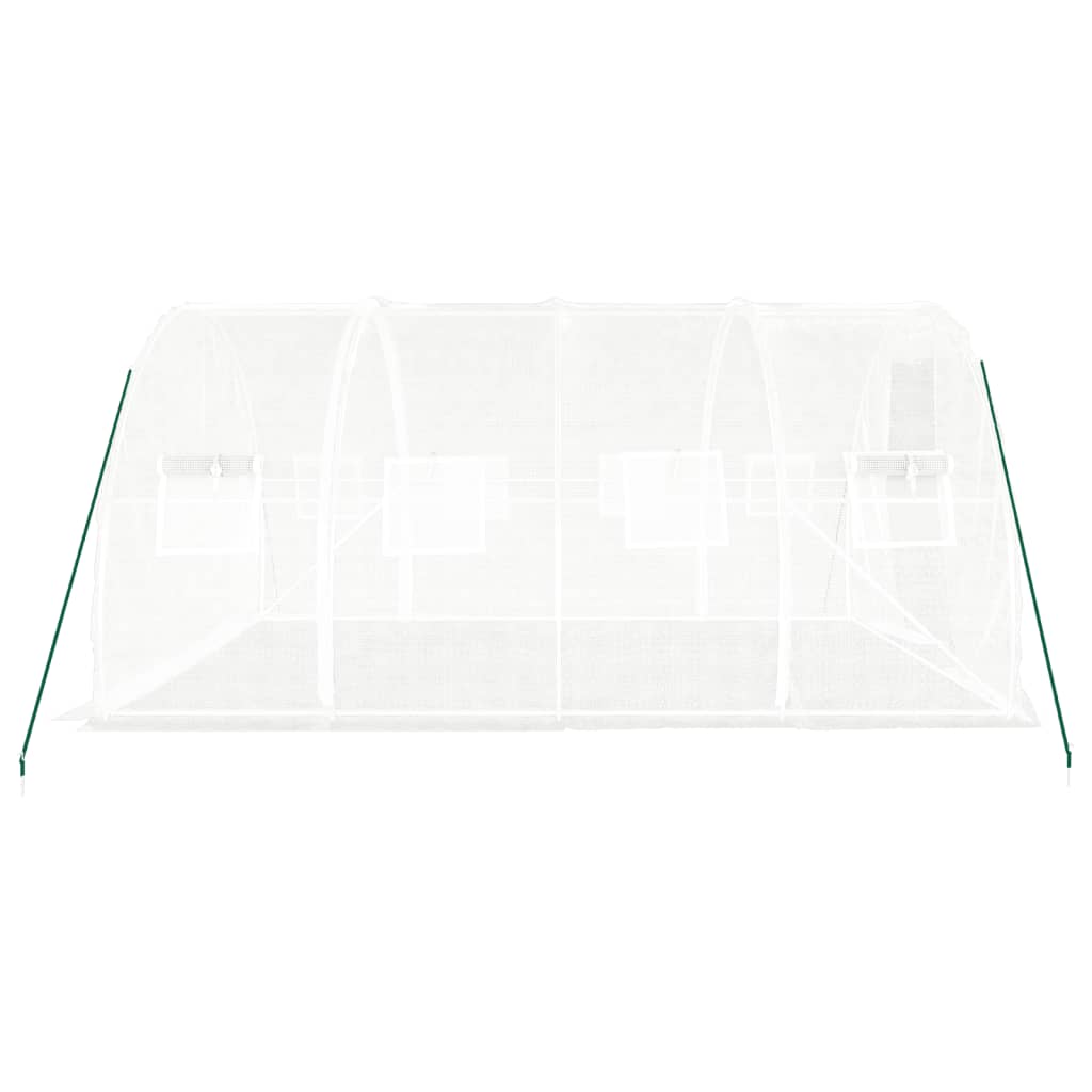 Serra con Telaio in Acciaio Bianco 12 m² 4x3x2 m - homemem39