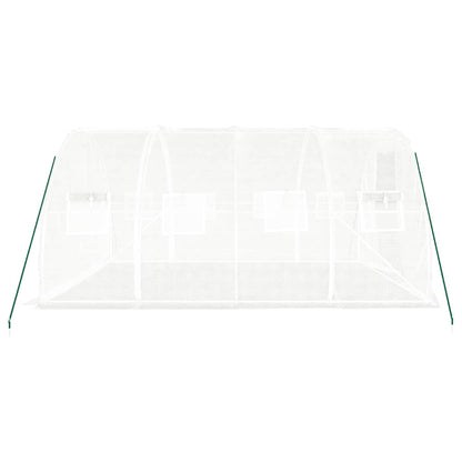 Serra con Telaio in Acciaio Bianco 12 m² 4x3x2 m - homemem39