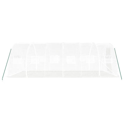 Serra con Telaio in Acciaio Bianco 18 m² 6x3x2 m - homemem39