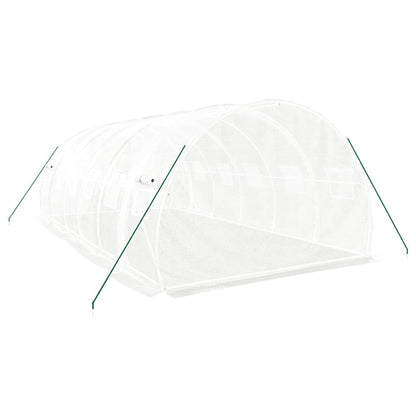 Serra con Telaio in Acciaio Bianco 18 m² 6x3x2 m - homemem39