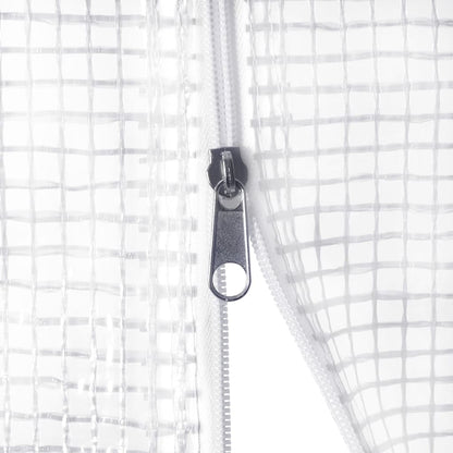 Serra con Telaio in Acciaio Bianco 18 m² 6x3x2 m - homemem39