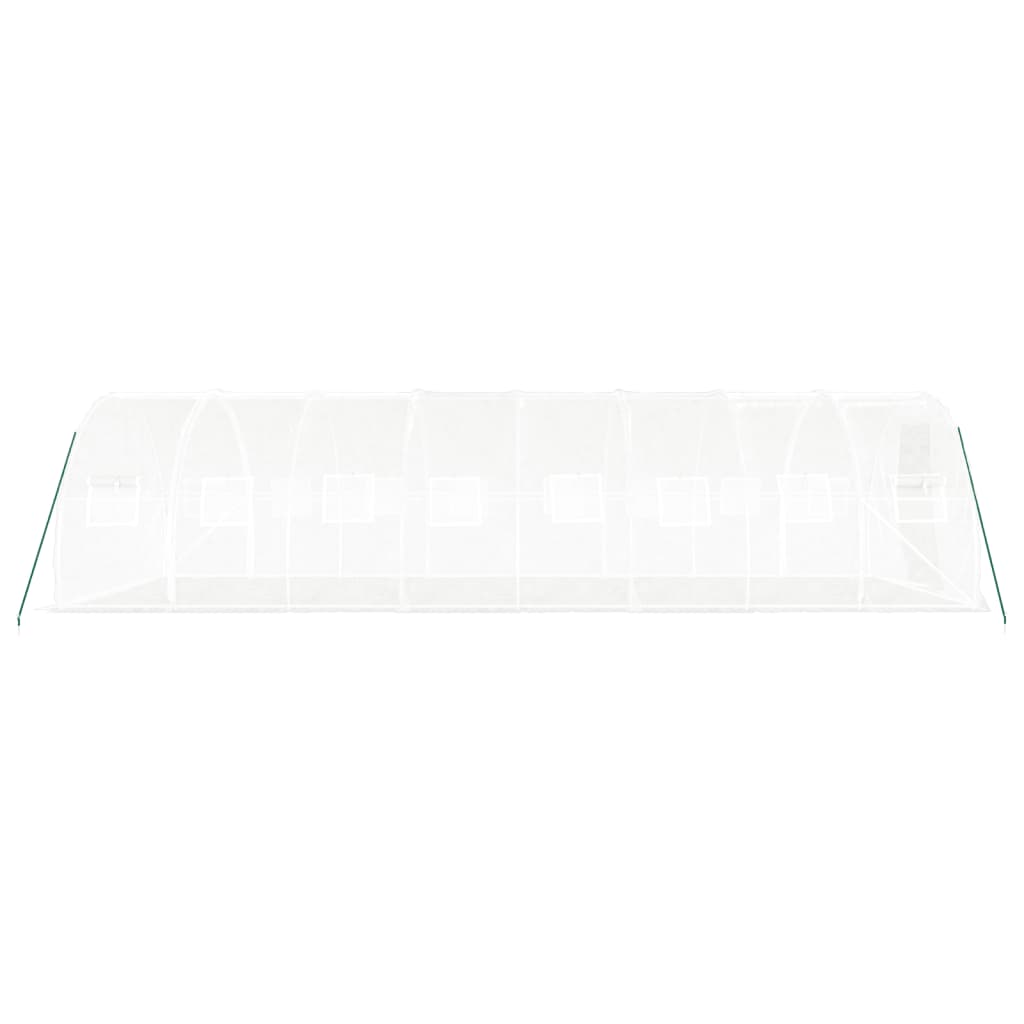 Serra con Telaio in Acciaio Bianco 24 m² 8x3x2 m - homemem39