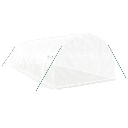 Serra con Telaio in Acciaio Bianco 24 m² 8x3x2 m - homemem39