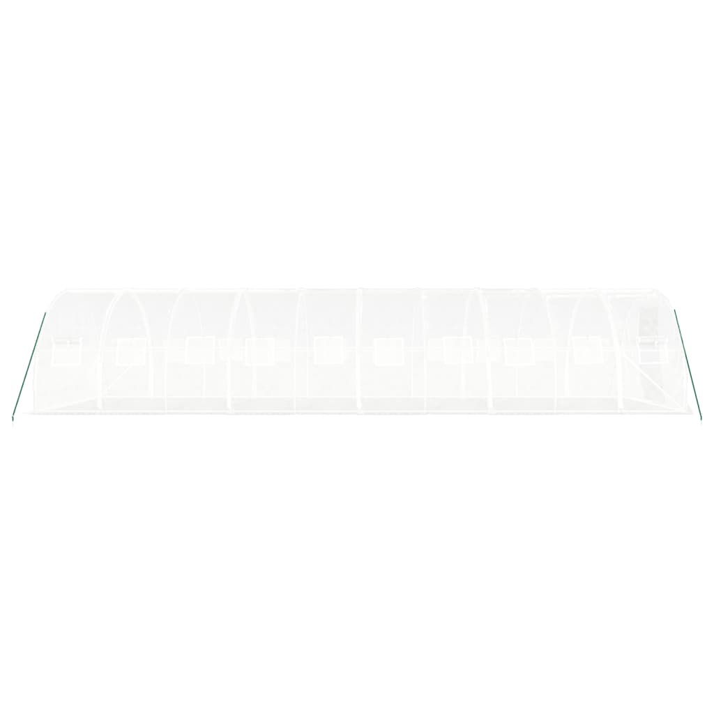 Serra con Telaio in Acciaio Bianco 30 m² 10x3x2 m - homemem39