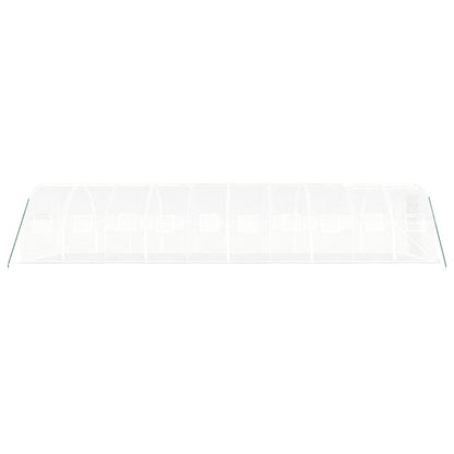 Serra con Telaio in Acciaio Bianco 30 m² 10x3x2 m - homemem39