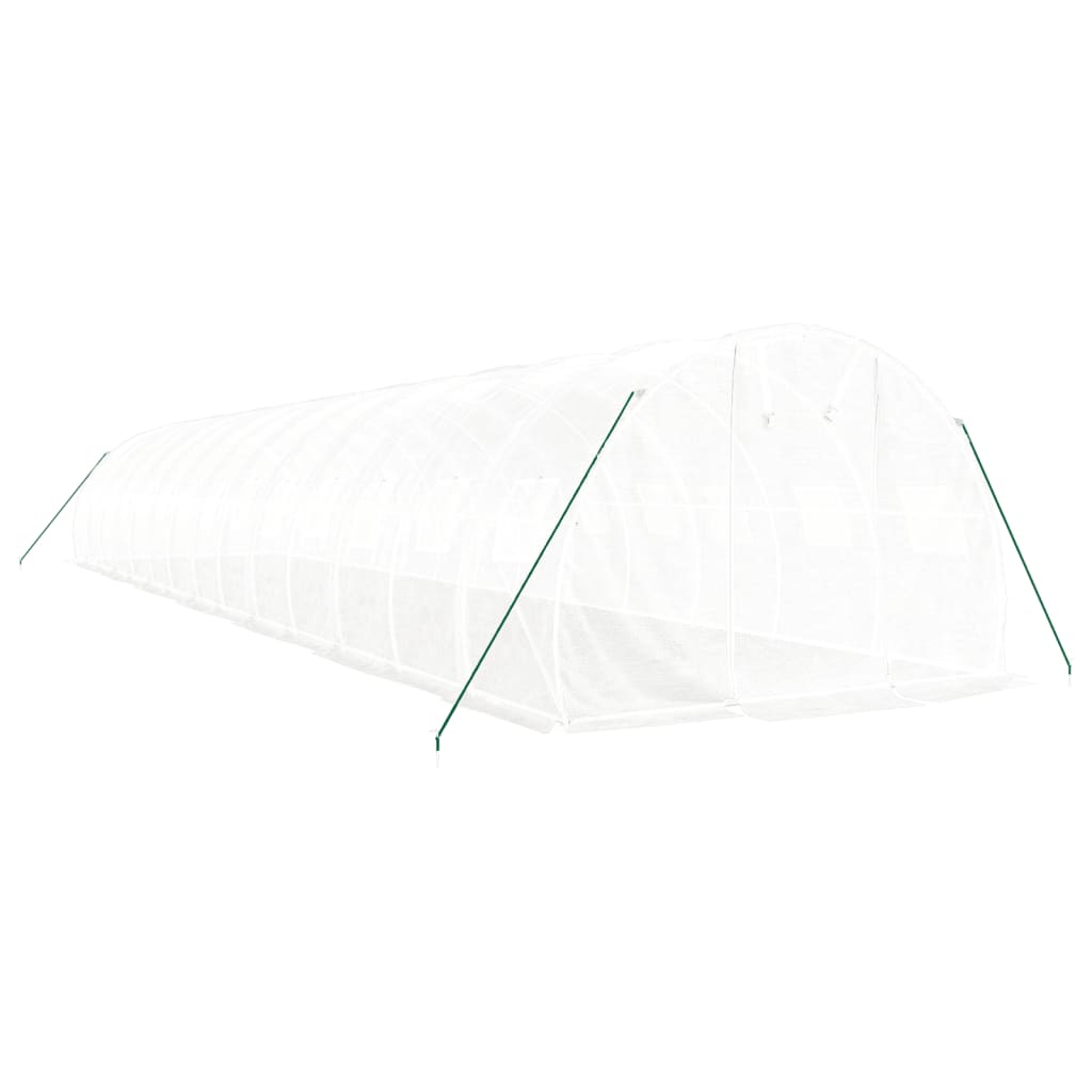 Serra con Telaio in Acciaio Bianco 42 m² 14x3x2 m - homemem39