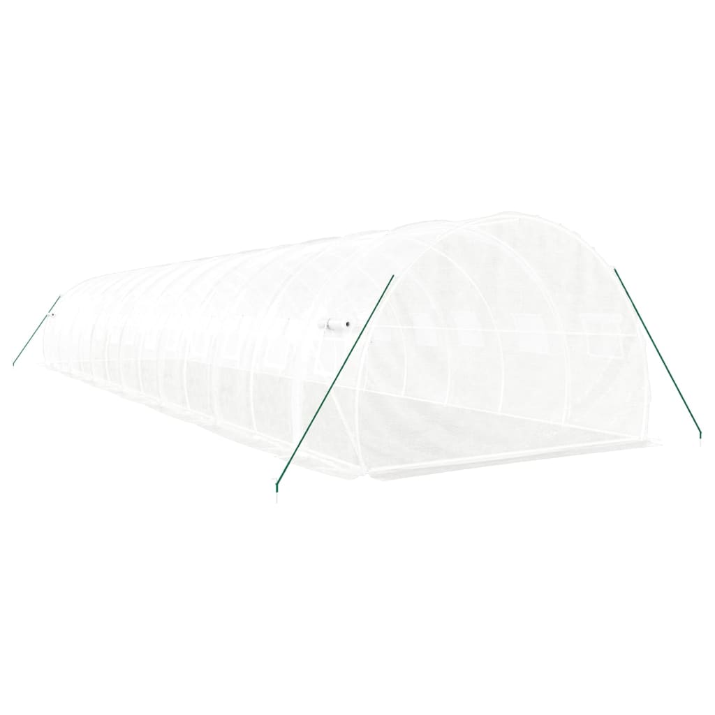 Serra con Telaio in Acciaio Bianco 42 m² 14x3x2 m - homemem39