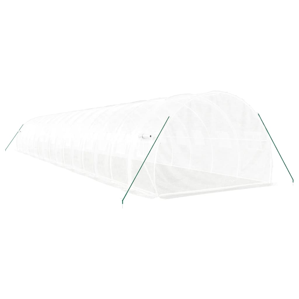 Serra con Telaio in Acciaio Bianco 48 m² 16x3x2 m - homemem39