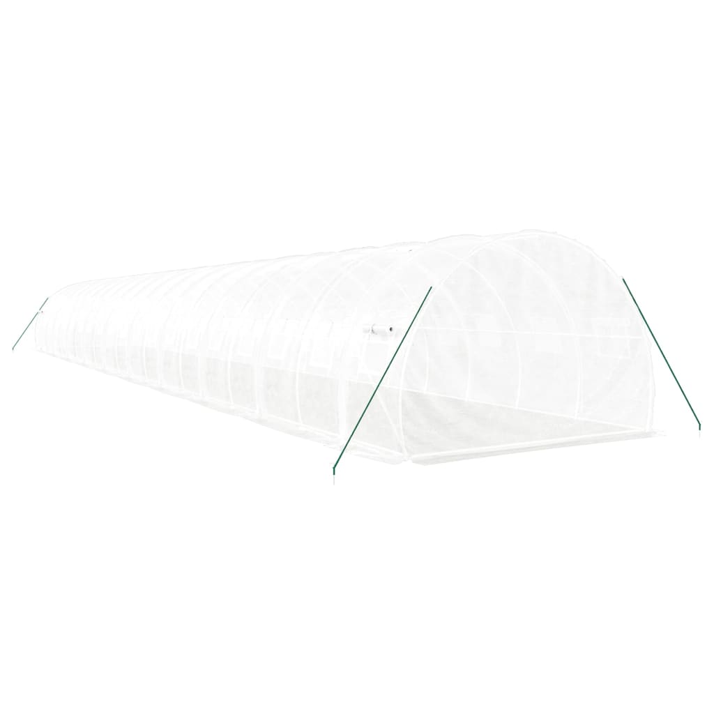 Serra con Telaio in Acciaio Bianco 60 m² 20x3x2 m - homemem39