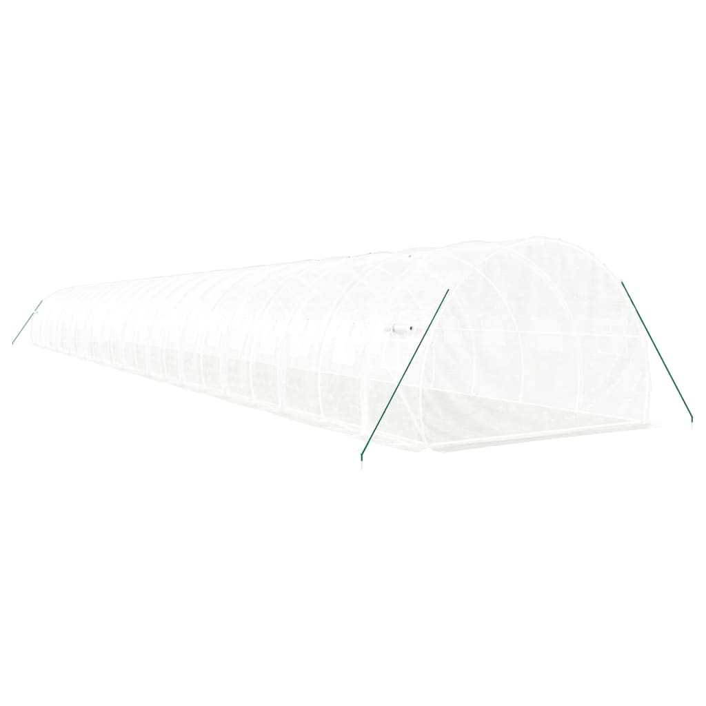 Serra con Telaio in Acciaio Bianco 72 m² 24x3x2 m - homemem39