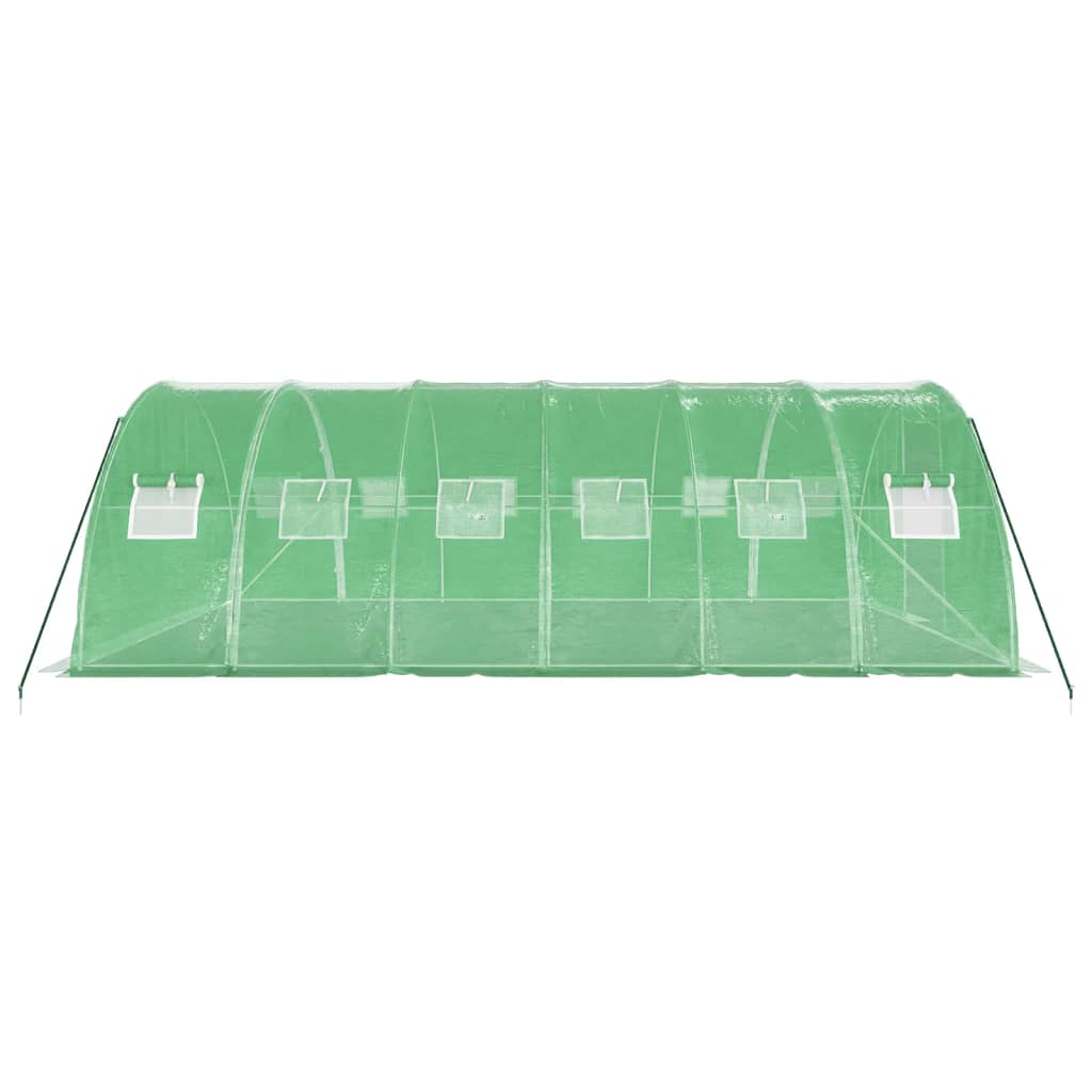 Serra con Telaio in Acciaio Verde 24 m² 6x4x2 m - homemem39