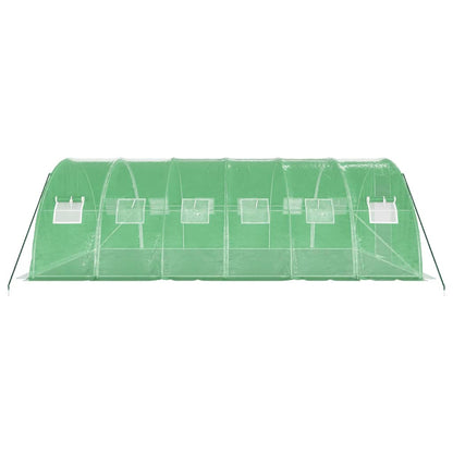 Serra con Telaio in Acciaio Verde 24 m² 6x4x2 m - homemem39