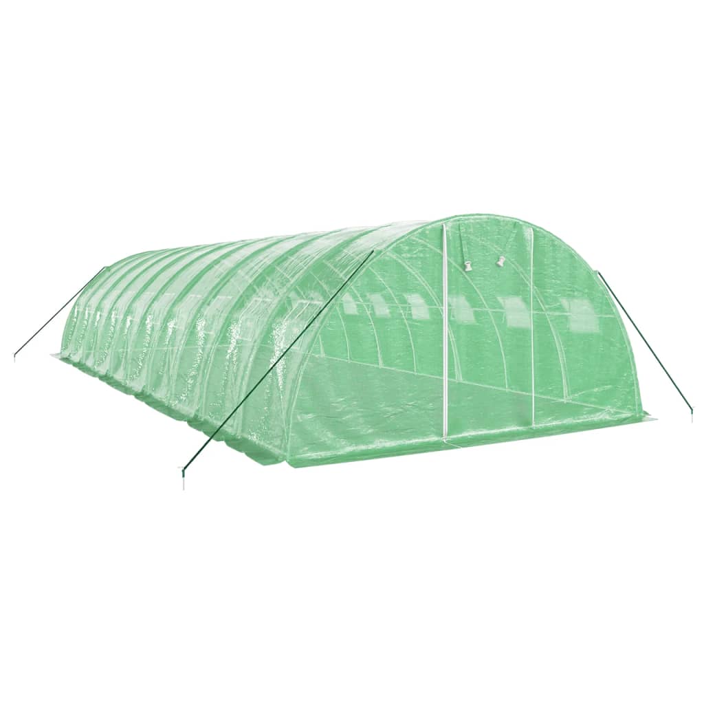Serra con Telaio in Acciaio Verde 40 m² 10x4x2 m | homemem39
