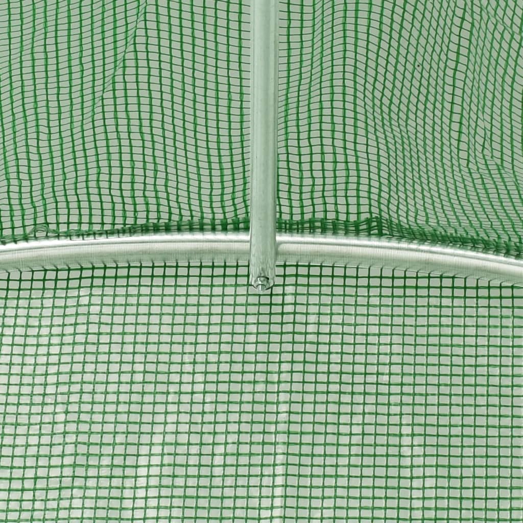 Serra con Telaio in Acciaio Verde 40 m² 10x4x2 m | homemem39