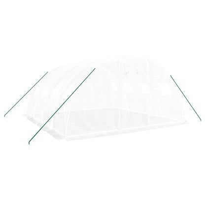 Serra con struttura in acciaio bianca 16 m² 4x4x2 m