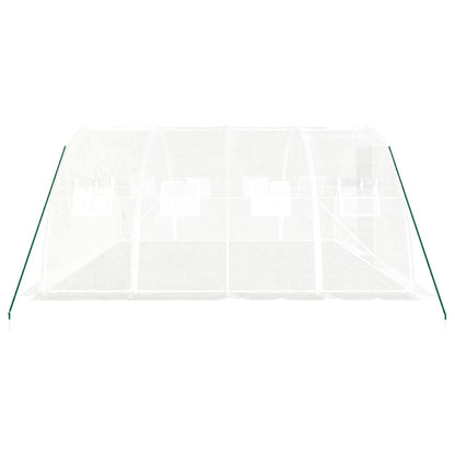 Serra con struttura in acciaio bianca 16 m² 4x4x2 m