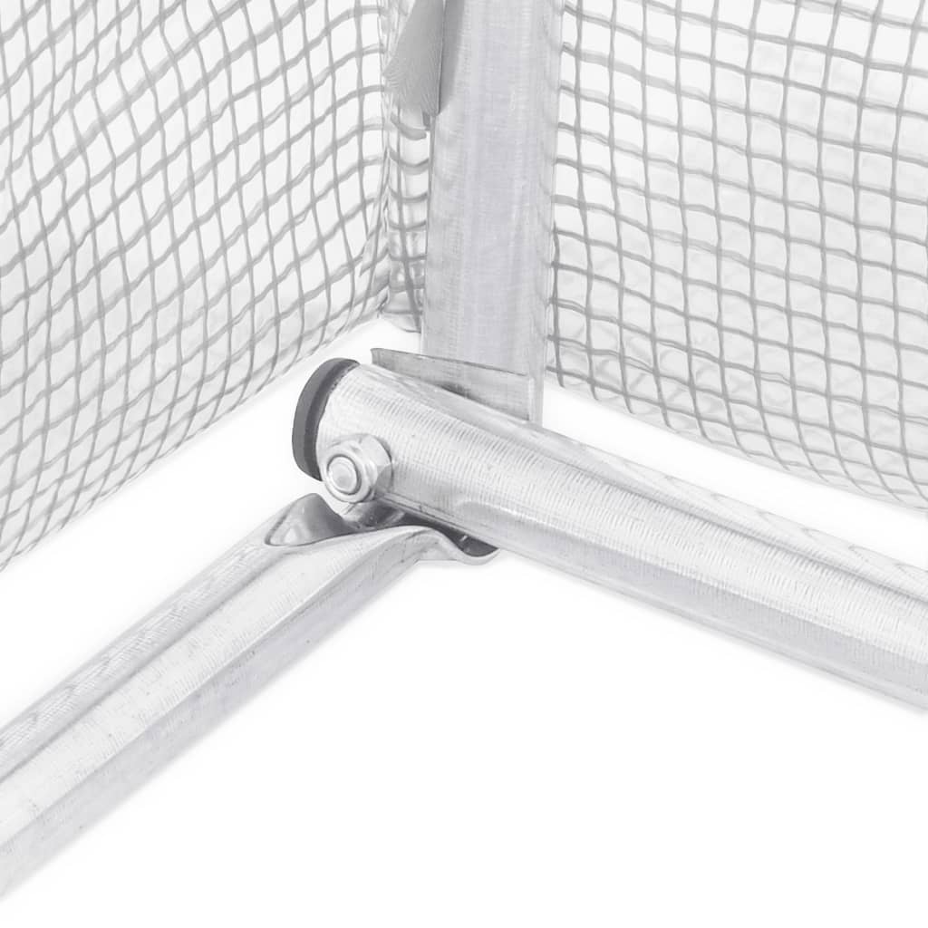 Serra con struttura in acciaio bianca 16 m² 4x4x2 m