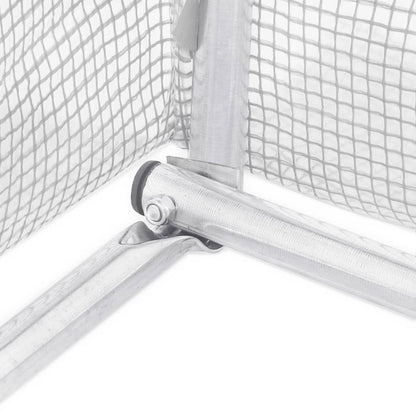 Serra con struttura in acciaio bianca 16 m² 4x4x2 m